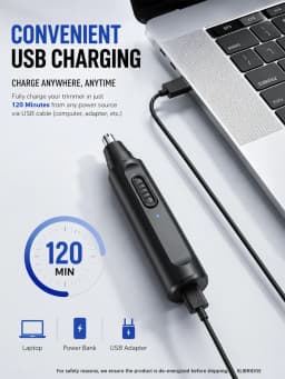 Upgrade 2.0, Rechargeable Electric Nose Hair Trimmer Nose Hair Razor Ear Hair Trimmer Spot Hair Trimmer Spot Shaving