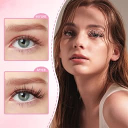 uCoolMe Lashes 3D ViVi Natural Lashes Cluster Kit Long-lasting Waterproof Super Soft Light Fluffy DIY False Eyelashes Extension