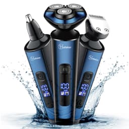 Hatteker 3-in-1 Beard Trimmer for Man Grooming Kit Electric Shaver Men Nose Hair Cutter with LED Display USB Rechargeable
