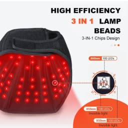 100 Pcs LEDs 660nm&850nm Red and Infrared Therapy Light Cap for Hair Regrowth