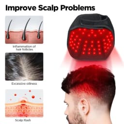 100 Pcs LEDs 660nm&850nm Red and Infrared Therapy Light Cap for Hair Regrowth
