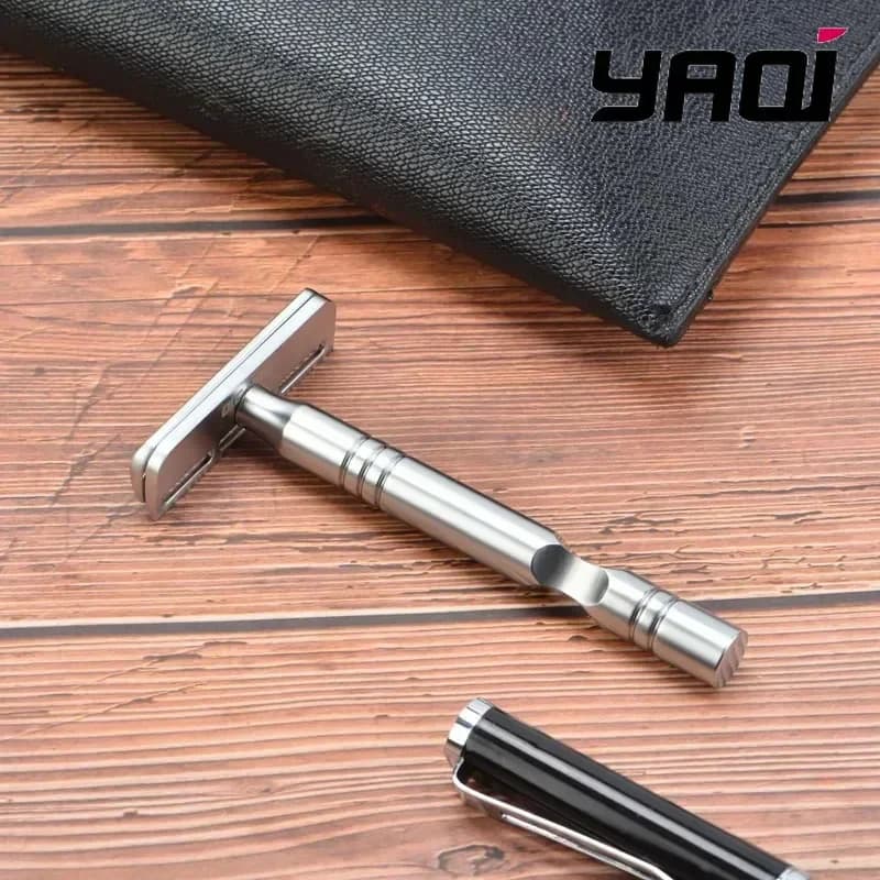 Razor YAQI Matte Chrome Color AC Blade Excalibur Single-edged Mens Shaving Safety Razor Collectibles Beard shaver