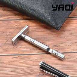 Razor YAQI Matte Chrome Color AC Blade Excalibur Single-edged Mens Shaving Safety Razor Collectibles Beard shaver