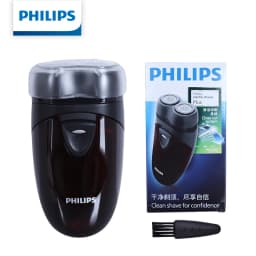 Philips PQ206 Electric Shaver AA Battery Powered, Floating Heads Self-Sharpening Blades Shaving Machine