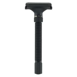 New 7 Files Adjustable Butterfly Open Men Shaver Double Edge Safety Razor Matte BLACK Classic Razors