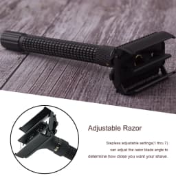 New 7 Files Adjustable Butterfly Open Men Shaver Double Edge Safety Razor Matte BLACK Classic Razors