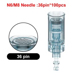 50/100pcs Derma Pen N6/M8 Bayonet Needle Cartridge 11/16/24/36/42/Nano Microneedling Pen Replacement Tips