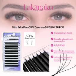 LAKANAKU Fio 5W Shaped Eyelashes Extension 6 Trays Volume Egipcio Soft Individual Premade Volume Fans Cilios Lashes