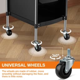 6-Tier Mobile Beauty Cart, Salon Trolley with Wheels - Space Saving Storage for Hair Stylist, Barber, SPA & Tattoo Equipment