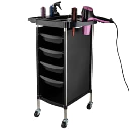 6-Tier Mobile Beauty Cart, Salon Trolley with Wheels - Space Saving Storage for Hair Stylist, Barber, SPA & Tattoo Equipment