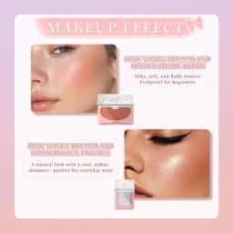 ART VALUE Makeup Sets Include 3 Lipgloss Tint,1 Blush,1 Eyebrow Tint,1 Eyeshadow Palette,1 Pressed Powder,1 Highlighter Powder