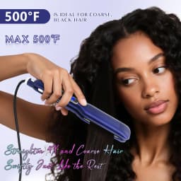 2 In 1 Hair Straightener and Curler High Temperature 500℉ / 260°C Smooth Frizz Flat Iron Dual Voltage For Salon Travel