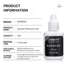 50 Bottles 15ml Lash Remover Gel for Eyelash Extension Eyelash Glue Remover for Lash Extension Professional Salon Use
