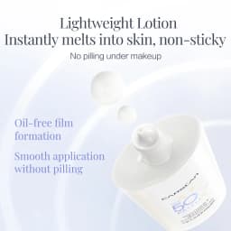 CARSLAN Brightening Whitening Sunscreen Lotion Lightweight Non-sticky Waterproof Facial Sunscreen SPF 50+ PA+++ Primer Makeup