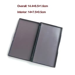 Double-Sided Magnetic Eyeshadow Palette Empty Case - 14.4x8.5x1.6cm Space-Saving Makeup Storage Box for DIY Cosmetics