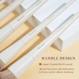 BEILI 15 Pcs Beige Premium Synthetic Makeup Brush Sets Foundation Concealer Eyeshadow Eyeliner Blush Blending Highlight Brush