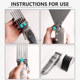 8pcs Hair Clipper Guide Combs Fit Most Size Wahl Clippers Limit Comb With Cutting Lengths From 1.25-3 Inch Attachments For Wahl