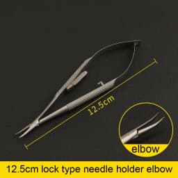 Lock-type needle holder microsurgery needle device stainless steel fine needle holder