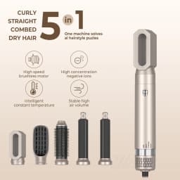 UKLISS Professional Hair Dryer 5 In 1 Hair Styler Hot Air Comb Electric Hair Heating Brush High Speed Blow Dryer Hair Brush