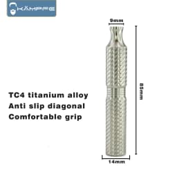 KAMPFE Polished Titanium Anti slip Razor Handle Men's CNC manual Safety Shaver Components
