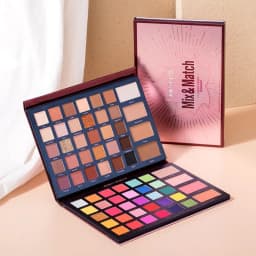 BEAUTY GLAZED 68 Colors Eye Shadow Palette Mix & Match Waterproof Shimmer Highlighter Blush Contour Eyeshadow Makeup Palette