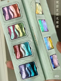 DRAMO Eyeshadow Palette Chameleon Glitter Metallic Shimmer Glitter Eye Shadow Gradient Colors Fine Flash Eye Makeup