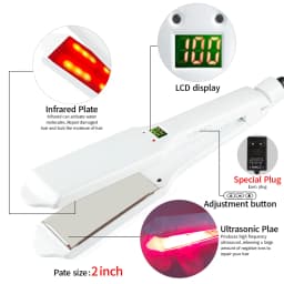 Infrared Ultrasonic Hair Care Iron Recover Damaged Hair Treatment LCD Display Cold Irons Dual Voltage Hair Styling Tool