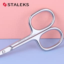 STALEKS SC-21-1 Nail Cuticle Scissors Stainless Steel Eyebrow Scissors Manicure Remove Dead Skin Trim Nose Hair Makeup Tool