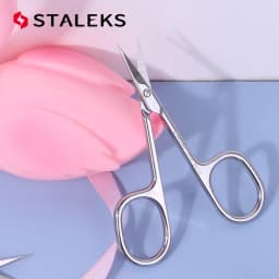 STALEKS SC-21-1 Nail Cuticle Scissors Stainless Steel Eyebrow Scissors Manicure Remove Dead Skin Trim Nose Hair Makeup Tool