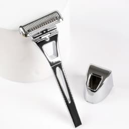 Chaoke 4-Blade Manual Razor, All-Metal Men's Shaving Razor, Vintage Beard Shaver