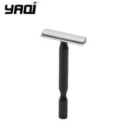 YAQI Chrome And Black Color Aluminum Handle Light Weight AC Blade Excalibur Single-edged Mens Shaving Safety Razor