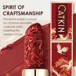 CATKIN Matte Lipstick 2PCS Set Long Lasting for 24H,Lightweight Soft and Ultra Hydrating Lipsticks Infused with Vitamin E