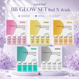 Sanendi BB Glow Peptide Facial Essence Kit EGF Salmon DNA Peptides Set For Facial Skin Care Korean Skincare 12X8ML 4X8ML