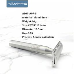 KAMPFE Vintage Aluminum Safety Razor Double Edge Shaving beard Razor Wet Shaving for men