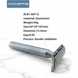 KAMPFE Vintage Aluminum Safety Razor Double Edge Shaving beard Razor Wet Shaving for men