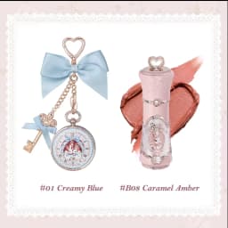 Flower Knows Bunny Garden Lip Cream and Lip Balm Adorable Vintage Pocket Watch Compact Nourishing Oil Pocket Lip Kit For Travel