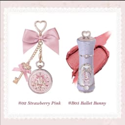 Flower Knows Bunny Garden Lip Cream and Lip Balm Adorable Vintage Pocket Watch Compact Nourishing Oil Pocket Lip Kit For Travel