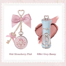Flower Knows Bunny Garden Lip Cream and Lip Balm Adorable Vintage Pocket Watch Compact Nourishing Oil Pocket Lip Kit For Travel