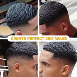 GOIPLE Wave Kit for Men with Wave Control Pomade, Wave Butter and Curved Wave Brush, Complete 360 Wave Styling Set