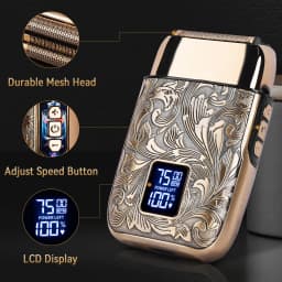 Ufree Electric Foil Shaver for Men 3-Speed Adjustable Bald Head Shaver Face Shaving Beard Trimmer with LCD Display