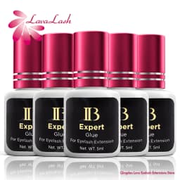 5ml Korea IB Ibeauty Expert Glue for Eyelash Extensions Original IB Wine Red Cap Lash Glue False Eyelash Adhesive Private Logo