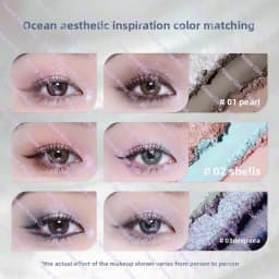 Flower Knows Shell Pearl Collection 6Colors Matte Pearl Sea Eyeshadow Palette Metallic High-Pigment Long-lasting Eye Makeup