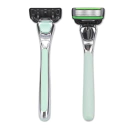 Green Men's Manual Razor Set 7-Layer Replaceable Blade Shaving Knife No Skin Damage Hair Removal Shaver for Smooth Skin