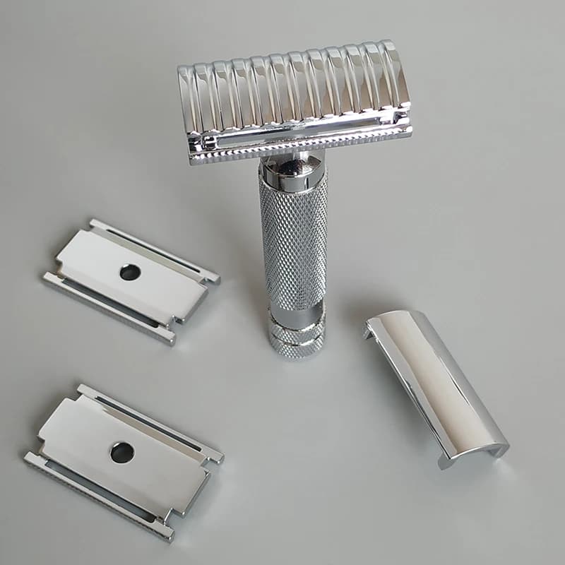 Dscosmetic AX-SE Zinc Alloy Double Edge Safety Razor with Stainless Steel Handle