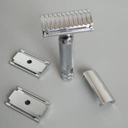 Dscosmetic AX-SE Zinc Alloy Double Edge Safety Razor with Stainless Steel Handle