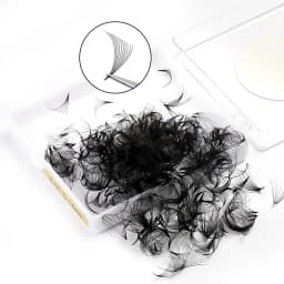 TDANCE 1500 Fans Loose Fans Slim Narrow Sharp Stem Pointy Base Loose Fans Medium Stem Thin Premade Volume Fans Eyelashes
