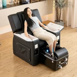 2026 Professional Pedicure Spa Recliner Chair, Foot Bath Tub Beauty Salon Manicure Pedicure Furniture.