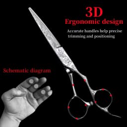 Barber Scissors Patterned Scissors 6.0 Inch High-End Hair Cutting Scissors Hair Salon Exclusive Scissors Set