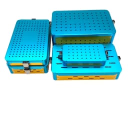 Aluminium Sterilization Case For Opthalmic Dental Surgical Instrument Tools Disinfection Tray Box