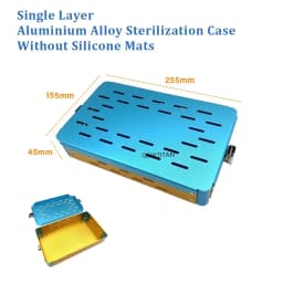 Aluminium Sterilization Case For Opthalmic Dental Surgical Instrument Tools Disinfection Tray Box